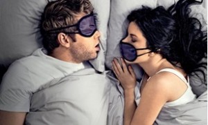 couple sleeping, morning breath